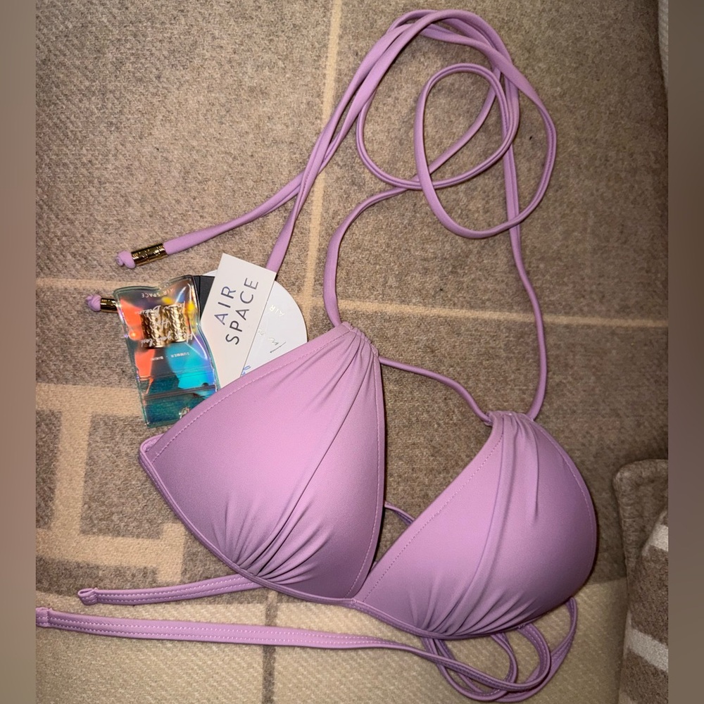 Air Space Lavender Bikini Top Padded - Small - 18k gold plated tips
